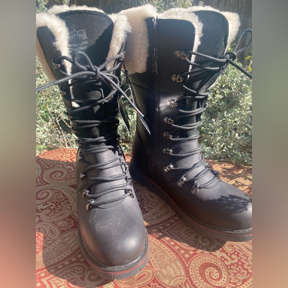 Royal Canadian Shoes - Royal Canadian Castlegar Leather Shearling Winter Boot Black NWB 10